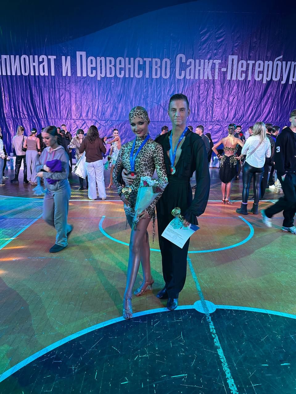Награждение пары клуба STAR DIAMOND на соревнованиях